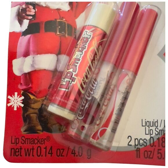 Vintage Bonnie Bell Lip Smackers Vanilla Coca Cola Christmas Set 2009 New - Picture 7 of 16
